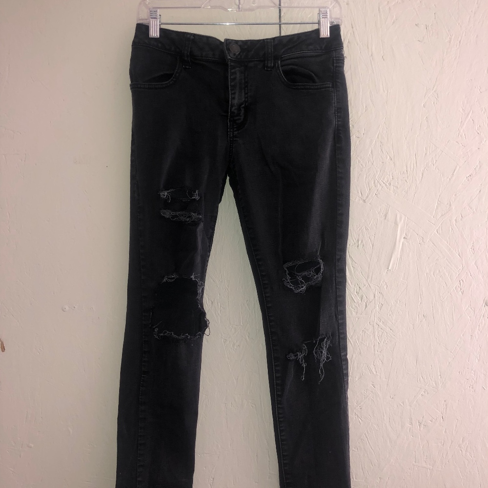 Black Ripped American Eagle Jeans